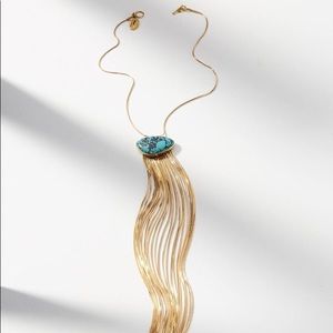 Anthropologie long bolero style turquoise necklace